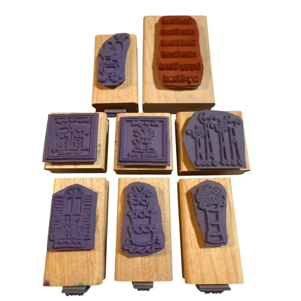 Stampin’ Up! Rubber Stamp Lot – 19 Wood Mounted Stamps – Craft/Card Making